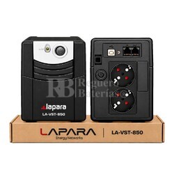 SAI 850VA 450W Lapara LA-VST-850 | Interactivo con AVR y 2 Tomas Schuko